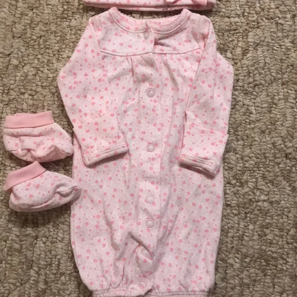 Carter’s Pink Bow Preemie Baby Converter Gown